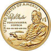 USA 1 Dollar Ely S. Parker 2022 S : Ely S. Parker UNITED STATES OF AMERICA ELY S PARKER TONAWANDA SENECA HA SA NO AN DA coin reverse USA 1 Dollar Ely S. Parker 2022 S : Ely S. Parker UNITED STATES OF AMERICA ELY S PARKER TONAWANDA SENECA HA SA NO AN DA coin reverse