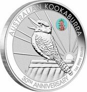Australia 1 Dollar Melbourne Money Expo Common Heath Privy Mark 2020 AUSTRALIAN KOOKABURRA P JM 30TH ANNIVERSARY 1OZ 9999 SILVER coin reverse Australia 1 Dollar Melbourne Money Expo Common Heath Privy Mark 2020 AUSTRALIAN KOOKABURRA P JM 30TH ANNIVERSARY 1OZ 9999 SILVER coin reverse