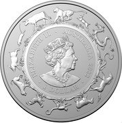 Australia 1 Dollar Year of The Tiger 2022 JC ELIZABETH II AUSTRALIA 2022 1 DOLLAR coin obverse Australia 1 Dollar Year of The Tiger 2022 JC ELIZABETH II AUSTRALIA 2022 1 DOLLAR coin obverse