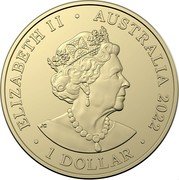 Australia 1 Dollar Year of The Tiger Good Fortune and Good Luck 2022 in set JC ELIZABETH II AUSTRALIA 2022 1 DOLLAR coin obverse Australia 1 Dollar Year of The Tiger Good Fortune and Good Luck 2022 in set JC ELIZABETH II AUSTRALIA 2022 1 DOLLAR coin obverse