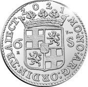 Netherlands 6 Stuivers (Scheepjesschelling) Piedfort 2021 Proof MO NO ARG ORDIN TRAIECT 2021 6 S coin reverse Netherlands 6 Stuivers (Scheepjesschelling) Piedfort 2021 Proof MO NO ARG ORDIN TRAIECT 2021 6 S coin reverse