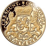 Netherlands 1 Ducaton Restrike 2020 Proof CONCORDIA RES PARVÆ CRESCUNT 2020 coin reverse Netherlands 1 Ducaton Restrike 2020 Proof CONCORDIA RES PARVÆ CRESCUNT 2020 coin reverse