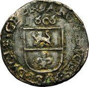 Netherlands 1 Duit (Albert & Isabella Roermond) ARCHIDVCES AVSTT DUCES GELDR 1606 coin reverse Netherlands 1 Duit (Albert & Isabella Roermond) ARCHIDVCES AVSTT DUCES GELDR 1606 coin reverse