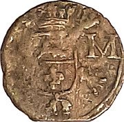 Netherlands 1 Duit (Carlos II Roermond) R M coin reverse Netherlands 1 Duit (Carlos II Roermond) R M coin reverse