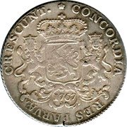 Netherlands 1 Dukaton (Rider) CRESCUNT CONCORDIA RES PARVAE 1767 coin reverse