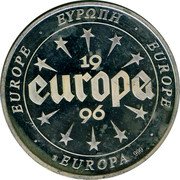 Netherlands 1 ECU 1996 Proof Decimal Coinage EUROPE ΕΥΡΩΠΗ EUROPE 19 EUROPAE 96 EUROPA G 999 coin reverse Netherlands 1 ECU 1996 Proof Decimal Coinage EUROPE ΕΥΡΩΠΗ EUROPE 19 EUROPAE 96 EUROPA G 999 coin reverse