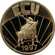 Netherlands ECU Anna Maria van Schurman 1997 ECU G 1997 coin reverse