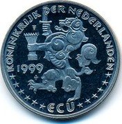 Netherlands ECU Kuifje 1999 X# 237 KONINKRIJK DER NEDERLANDEN 1999 ECU coin obverse Netherlands ECU Kuifje 1999 X# 237 KONINKRIJK DER NEDERLANDEN 1999 ECU coin obverse