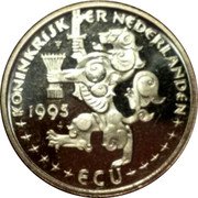 Netherlands ECU Mauritius 1995 In Sets only X# 203 1995 ECU KONINKRIJK DER NEDERLANDEN coin obverse Netherlands ECU Mauritius 1995 In Sets only X# 203 1995 ECU KONINKRIJK DER NEDERLANDEN coin obverse