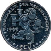 Netherlands ECU (Rembrandt van Rijn) KONINKRIJK DER NEDERLANDEN 1999 ECU coin obverse Netherlands ECU (Rembrandt van Rijn) KONINKRIJK DER NEDERLANDEN 1999 ECU coin obverse
