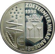 Netherlands 1 Ecu (Province South Holland city Zoetermeer) X# 22a 1990 ZOETERMEER WAAR ANDERS! coin reverse Netherlands 1 Ecu (Province South Holland city Zoetermeer) X# 22a 1990 ZOETERMEER WAAR ANDERS! coin reverse