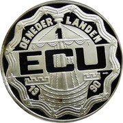 Netherlands 1 ECU (Zoetermeer) X# 22 1990 1 ECU DE NEDERLANDEN coin obverse Netherlands 1 ECU (Zoetermeer) X# 22 1990 1 ECU DE NEDERLANDEN coin obverse
