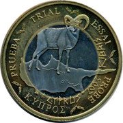 Cyprus 1 Euro Euro Coinage PRUEBA TRIAL ESSAI PROBE CYPRUS 2003 KIBRIS KΥΠΡΟΣ coin obverse