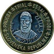 Slovakia 1 Euro Republic PRUEBA TRIAL ESSAI SLOVENSKA REPUBLIKA LUDOVIT 2003 coin obverse
