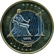 Slovakia 1 Euro Republic 1 SPECIMEN coin reverse