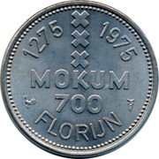 Netherlands Florijn 1975 Decimal Coinage 1275 1975 MOKUM 700 FLORIJN coin obverse Netherlands Florijn 1975 Decimal Coinage 1275 1975 MOKUM 700 FLORIJN coin obverse