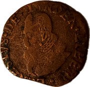 Netherlands 1 Oord (Etnestus de Lynden) ERNESTVS DE LYNDEN LIBER coin obverse Netherlands 1 Oord (Etnestus de Lynden) ERNESTVS DE LYNDEN LIBER coin obverse