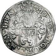 Netherlands 1 Rijksdaalder Prinsendaalder 1598  Overdate variety 1598/97 exists MO NO ARG ORDINUM TRAI coin reverse Netherlands 1 Rijksdaalder Prinsendaalder 1598  Overdate variety 1598/97 exists MO NO ARG ORDINUM TRAI coin reverse