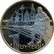 Netherlands 1 Ruyter 400th anniversary of M.A de Ruyter 2007 VUSSINGEN 1 RUYTER coin reverse
