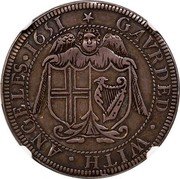 UK 1 Shilling Commonwealth of England Pattern 1651  GAVRDED ∙ WITH ∙ ANGELES ∙ 1651 coin reverse UK 1 Shilling Commonwealth of England Pattern 1651  GAVRDED ∙ WITH ∙ ANGELES ∙ 1651 coin reverse