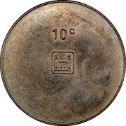 Malta 10 Cents (Planchet Trial) 10 C coin obverse Malta 10 Cents (Planchet Trial) 10 C coin obverse