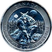 Canada 10 Dollars 10 Dollars Elizabeth II Werewolf 2021 CANADA FINE SILVER 2 OZ ARGENT PUR coin reverse Canada 10 Dollars 10 Dollars Elizabeth II Werewolf 2021 CANADA FINE SILVER 2 OZ ARGENT PUR coin reverse