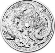 Australia 10 Dollars Dragon and Tiger 2020 Very rare  coin reverse Australia 10 Dollars Dragon and Tiger 2020 Very rare  coin reverse