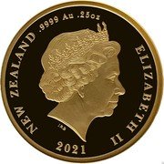 New Zealand 10 Dollars (Kiwi) 2021 ELIZABETH II NEW ZEALAND .9999 AG .25 OZ coin obverse
