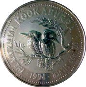 Australia 10 Dollars (Kookaburra) THE AUSTRALIAN KOOKABURRA 1 OZ 999 SILVER 1994 coin reverse Australia 10 Dollars (Kookaburra) THE AUSTRALIAN KOOKABURRA 1 OZ 999 SILVER 1994 coin reverse