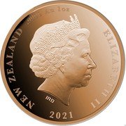 New Zealand 10 Dollars (Queen Elizabeth II Ninety-Fifth Birthday) IRB 2021 ELIZABETH II NEW ZEALAND .9999 AU 1 OZ coin obverse
