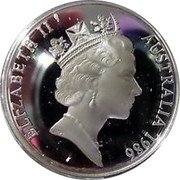 Australia 10 Dollars (State of South Australia) ELIZABETH II AUSTRALIA 1986 coin obverse
