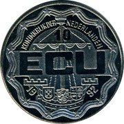 Netherlands 10 ecu 12 1/2 Anniversary of Coronation and Visit to Aruba and the Netherlands Antilles 1992 X# 61 KONINKRIJK DER NEDERLANDEN 10 ECU 19 92 coin obverse Netherlands 10 ecu 12 1/2 Anniversary of Coronation and Visit to Aruba and the Netherlands Antilles 1992 X# 61 KONINKRIJK DER NEDERLANDEN 10 ECU 19 92 coin obverse