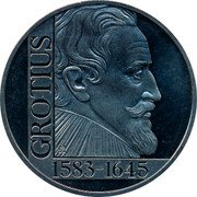 Netherlands 10 ecu (Grotius) X# 86 GROTIUS 1583- 1645 coin reverse Netherlands 10 ecu (Grotius) X# 86 GROTIUS 1583- 1645 coin reverse