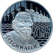 Netherlands 10 ecu (Jan A. Leeghwater) X# 66a EXPERIEN TIA DOCET LEEGHWATER coin reverse