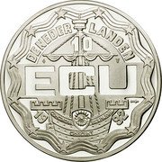 Netherlands 10 ecu Willem I. Frederik 1992 Proof X# 49a DE NEDER - LANDEN 10 ECU 1992 coin obverse