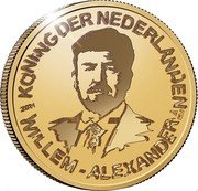 Netherlands 10 Euro 40th anniversary NOS Jeugdjournaal 2021 ☤ + m Proof KONING DER NEDERLANDEN 2021 WILLEM-ALEXANDER M coin obverse