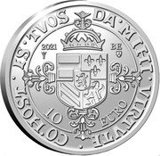 Belgium 10 Euro (500th anniversary of the issue of coins during the reign of Charles V) DA MIHI VIRTVTE CO HOST ES TVOS 10 EURO 2021 coin reverse Belgium 10 Euro (500th anniversary of the issue of coins during the reign of Charles V) DA MIHI VIRTVTE CO HOST ES TVOS 10 EURO 2021 coin reverse