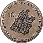 Netherlands 10 Euro (Willem-Alexander Beemster) DROOGMAKERIJ DE BEEMSTER NEDERLANDS WERELDERFGOED 2019 10 € coin reverse