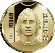 Netherlands 10 Euro (Willem-Alexander Johan Cruijff) JOHAN CRUIJFF EURO 10 NUMMER 14 coin reverse Netherlands 10 Euro (Willem-Alexander Johan Cruijff) JOHAN CRUIJFF EURO 10 NUMMER 14 coin reverse