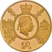 UK 10 Pounds (Elizabeth II King George III) GR DME coin reverse UK 10 Pounds (Elizabeth II King George III) GR DME coin reverse
