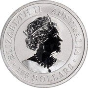 Australia 100 Dollars Dragon and Pearl of Wisdom 2019 P BU ELIZABETH II AUSTRALIA 100 DOLLARS JC coin obverse Australia 100 Dollars Dragon and Pearl of Wisdom 2019 P BU ELIZABETH II AUSTRALIA 100 DOLLARS JC coin obverse