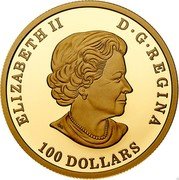 Canada 100 Dollars Lunar Year of the Tiger 2022 ELIZABETH II D G REGINA 100 DOLLARS SB coin obverse