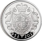 UK 100 Pounds Elizabeth II Platinum Jubilee 2022 EIIR 1952-2022 coin reverse UK 100 Pounds Elizabeth II Platinum Jubilee 2022 EIIR 1952-2022 coin reverse