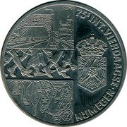 Netherlands 2 1/2 ecu (75th Four Day March) X# 41 75E INT.VIERDAAGSE NIJMEGEN coin reverse Netherlands 2 1/2 ecu (75th Four Day March) X# 41 75E INT.VIERDAAGSE NIJMEGEN coin reverse