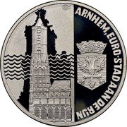 Netherlands 2 1/2 ECU Arnhem 1991B Proof X# 39a ARNHEM, EURO - STADT AAN DE RIJN coin reverse Netherlands 2 1/2 ECU Arnhem 1991B Proof X# 39a ARNHEM, EURO - STADT AAN DE RIJN coin reverse