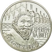 Netherlands 2 1/2 ECU Jan A. Leeghwater 1993 X# 65a EXPERIEN TIA DOCET LEEGHWATER coin reverse Netherlands 2 1/2 ECU Jan A. Leeghwater 1993 X# 65a EXPERIEN TIA DOCET LEEGHWATER coin reverse