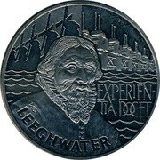 Netherlands 2 1/2 ecu (Jan A. Leeghwater) X# 65 EXPERIEN TIA DOCET LEEGHWATER coin reverse