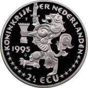 Netherlands 2 1/2 ECU Anniversary of Liberation 1995B Proof X# 89a KONINKRIJK DER NEDERLANDEN 1995 2 1/2 ECU coin obverse Netherlands 2 1/2 ECU Anniversary of Liberation 1995B Proof X# 89a KONINKRIJK DER NEDERLANDEN 1995 2 1/2 ECU coin obverse