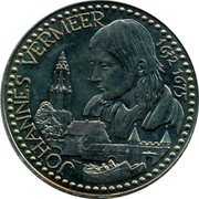 Netherlands 2 1/2 ecu Johannes Vermeer 1995 JOHANNES VERMEER coin obverse