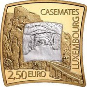 Luxembourg 2,50 Euro Casemates 2021 Proof 2.50 EURO CASEMATES LUXEMBOURG coin reverse Luxembourg 2,50 Euro Casemates 2021 Proof 2.50 EURO CASEMATES LUXEMBOURG coin reverse